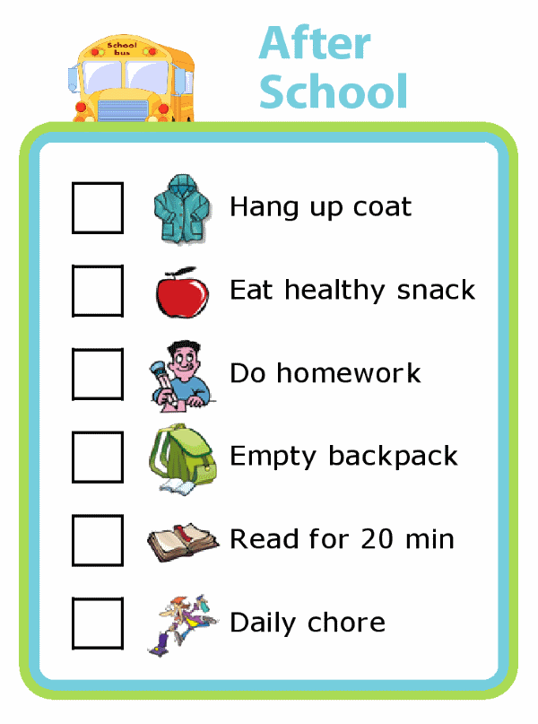 Take control of those crazy after school hours with a daily checklist. It will keep your kids on track, and put them in charge!